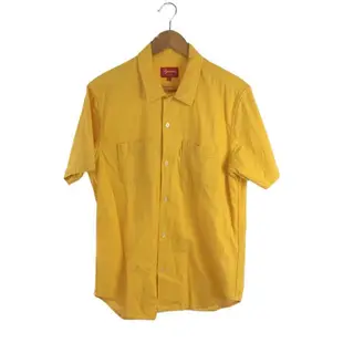 Supreme休閒襯衫 男裝棉 素色 短袖 黃色日本直送 二手