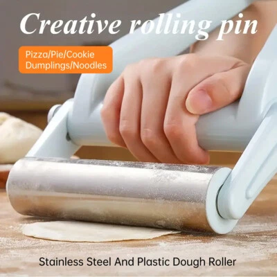 Stainless Steel Non Stick Rolling Pin Pastry Dough Roller Baking Tool forCooking