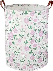 CLOCOR Collapsible Laundry Basket,Waterproof Canvas Fabric Laundry Hamper,Purple laundry hamper for Girls,Toys organizer(Purple)