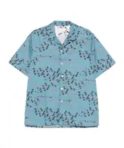 Jasmine-print short-sleeve shirt XL,L,M Blue