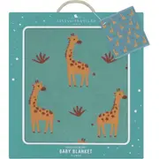 Living Textiles 85cm Whimsical Baby Blanket Infant Pram Comforter Giraffe/Sage
