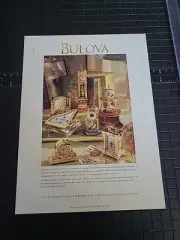 Bulova Miniature Timepieces Print Ad 1990s 8x11 Great To Frame