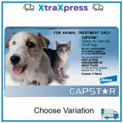 Capstar Flea Treatment Small Dogs and Cats 0.5 to 11kg NEW STOCK