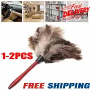Anti Static Ostrich Feather Duster Wood Handle Brush Duster Dust Cleaning ToD2