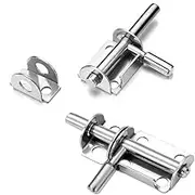 Wooden Door Latch, 2Pcs Sliding Bolt Gate Latch, Heavy Duty Stainless Steel Lock Hasp Sliding Bolt Safety Hardware Kit