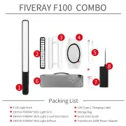 Zhiyun Fiveray F100 COMBO Portable Stock light - Black