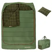 Naturehike Double Sleeping Bag with Pillows, Two Layers Covered Flannel Fabric