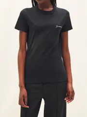 Jacquemus Le T-Shirt Brodé in Black