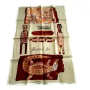Linen Towel Greetings From Cooktown Australia Souvenir Aboriginal Art 30" x 20"