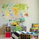 【橘果設計】世界地圖 地圖壁貼 可愛壁貼 兒童壁貼 可愛貼紙 壁貼 牆貼 房間壁貼 DIY組合裝飾佈置