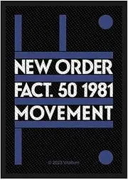 NEW ORDER Patch # 1 FACT. 50 1981 MOVEMENT 10 x 7 cm