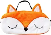 ULIFEMALL Cute Fox Sleeping Mask, Soft Fluffy Plush Blindfold Funny Novelty Animal Sleep Mask Eye Cover Eyeshade for Kids Girls Boys Women Men Night Nap Travel Meditation
