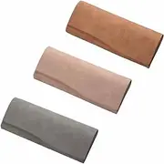 [LERTREE] 3 Pcs Magnetic Closure Eyeglasses Case PU Leather Glasses Case Portable Hard Shell Box