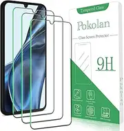[Pokolan] 3 Pack Screen Protector for Samsung Galaxy A34 5G Tempered Glass, Anti Scratch, HD Clarity, 9H Hardness, Bubble Free, Case Friendly, Easy to Install