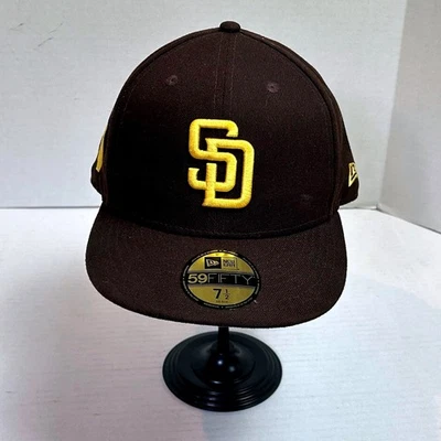 New Era San Diego Padres Fitted Hat Brown Gold 59Fifty California Planet 7 1/2