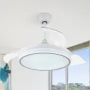 Bella Depot BD4252-W 42”LED White Retractable Ceiling Fan W/light