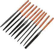 Edward Tools 10 Piece Diamond Needle File Set - Harden Alloy Steel with Precision Diamond Coating Grit - Tool for Metal, Wood, Jewelry Making, Hobby - Includes Round, Flat, Square Files, Etc