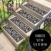 Rubber Stair Step Treads Mat BIRDS and LEAVES Outdoor Porch Traction ~ CHOICES