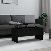 Black Lift Top Coffee Table, Wood, Storage Furniture for Living Room, Dining Room, & Room - Modern Desk, 102 x 50.5 x 46.5 cm