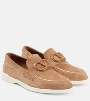 [Valentino Garavani] Valentino Garavani Leisure Flows suede loafers AU 7 brown