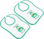 Vaguelly 2 Pack Newborn Saliva Towels Cloth Bibs for Babies Patrick's Day Themed Easy Wear Applique Bibs