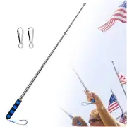 6.7Ft Portable Telescopic Handheld Flagpole Extendable Flag Stick Banner Pole