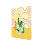 2025 Diary Collins Party On A5 Week to View Recycled Lemon E-PO153.LEM