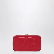 [Dolce & Gabbana] Red leather shoulder bag with logo One size Red