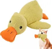 Yellow Calming Duck Toy for Dogs Plush Mellow Puppy Aggressive Chewers