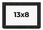 13x8 Shadow Box Black Rustic Barnwood Display Frame | 1.125 Inch Deep | 0.875 I