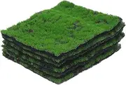 6pcs Artificial Moss Carpet Realistic Faux Grass for Miniature Terrarium Decoration for DIY Crafts and Indoor Plant Displays Space Saving Greenery