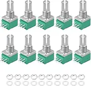 XYWHPGV Potentiometer B5K Ohm Variable Resistors Double Turn Rotary Carbon Film Taper RV097NS 10pcs(06858 4d025 cee6f b1095 d3834 3dd4a