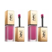 YSL 2 x Yves Saint Laurent Tatouage Couture Liquid Matte Lip Stain - 19 Fuchsia Intime 03 Rose Ink