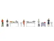 Noch 16276 HO/OO Gauge At the Buffet Themed Figure Set