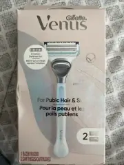 Gillette Venus for Pubic Hair & Skin, Bikini Razors. Handle+2 Blade Refills