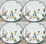 Beatrix Potter Peter Rabbit DINNER PLATE Set x 4 Easter 10.75" New tag