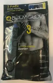 Micro Modal Body Glove Performance Boxer Briefs Men's Underwear 3 Pair L