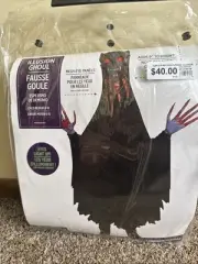 Illusion Ghoul Halloween Costume Child Size M (8-10) Eyes Light Up! + 9" Height