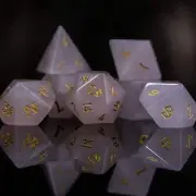 Rose Quartz Stone Dice Set Brand New