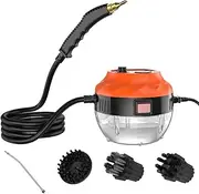 High Pressure Steam Cleaning Gun, 2500W Portable High Temperature Steam Cleaning Machine with 3 Brushes, Powerful Handheld Steam Cleaner for Kitchen, Grease Furniture, Bathroom, Car (Orange)