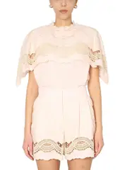 [Alberta Ferretti] Alberta Ferretti-Embroidered Cape Top-Donna 42