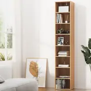 8 Tier Narrow Pine Bookshelf