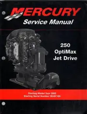 2002 MERCURY OUTBOARD 250 OPTIMAX JET DRIVE P/N 90-888438 SERVICE MANUAL (440)