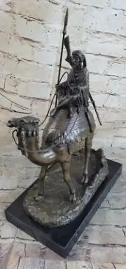 Excellent Camel Rider Bronze Sculpture After Leonard Hot Cast Figurine Figure