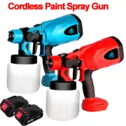 800ML Electric Spray Gun HVLP Cordless Paint Sprayer Auto Furniture Wall Coating