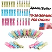 20-100x Heat Shrink Terminals Male Female Spade Bullet Connectors Wire terminals