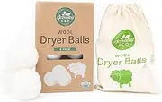 Activated Eco Wool Dryer Balls with Storage Pouch (6 Pieces)