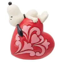 在飛比找momo購物網優惠-【Enesco】精品家飾 SNOOPY 史努比躺在愛心上居家