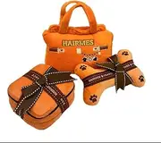Hairmes Designer Bag Plush Dog Toy - Elevate Your Pup's Playtime with Luxury Style