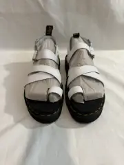 Dr Martens Avry Sandals (10) Womens White Leather Hydro Shoes Strappy Docs